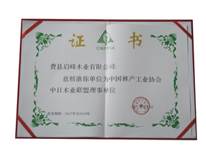 中国林产工业协会中日木业联盟理事单位